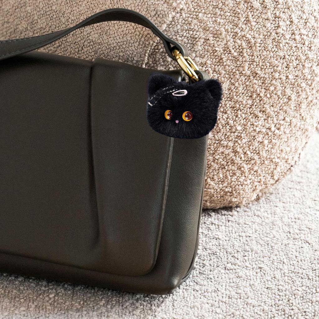 Плюшевый брелок для ключей в виде кошки, подвесной аксессуар, украшение для куклы из мультфильма