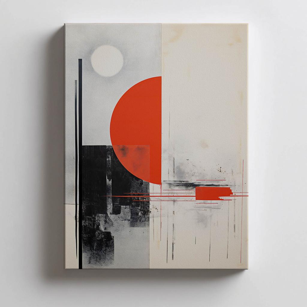 Subtelna Harmonia Z Odważnym Akcentem Subtelna Harmonia Z Odważnym Akcentem, 50X70 Cm, Rama Aluminiowa Złota, Papier Matowy 230 Gsm