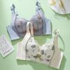 Sexy Women Floral Bras Girls Push Up Bras Backless Wireless Fashion Lady Lingerie Lace Brassiere