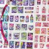 1 Sheets Cute Snacks Beverages Decorative Stickers Star Flash Film Scrapbooking DIY Collage Material Sticker Korean Stationery