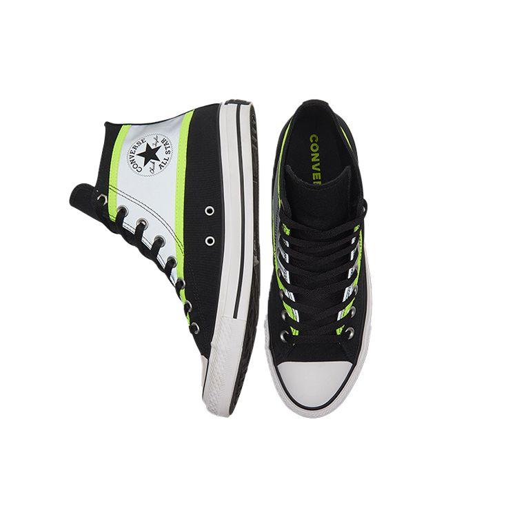 Converse Chuck Taylor All Star Hi-Vis Canvas Wrap Нескользящие Амортизирующие Высокие Кеды для Скейтбординга Унисекс Кроссовки Черный Зеленый Серый 169451C
