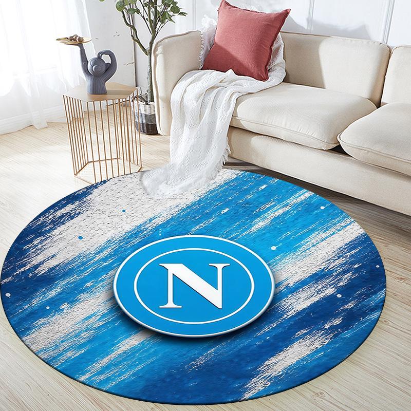 SSC Napoli2 Round Area Rug,Carpet Rug for Living Room Bedroom Sofa Playroom Decor,Non-slip Floor Mat