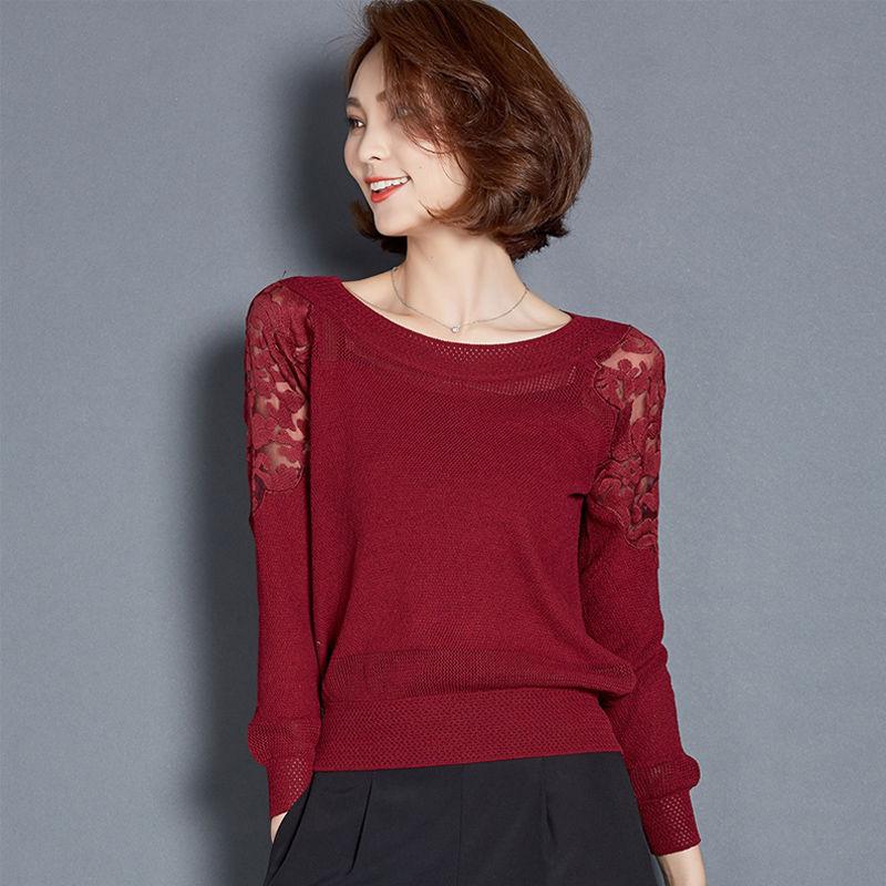 Вязаный свитер Ice Silk, женский, весна-лето, корейская версия, короткий стиль, пуловер, свитер с ажурным дном, универсальный тонкий верх