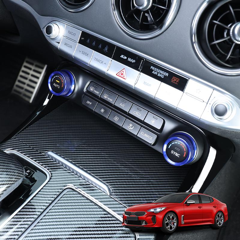 Automotive Interior Trim Aluminum Alloy Material Air Conditioner Rotation Cover Trim For Kia Stinger 2018 LHD RHD