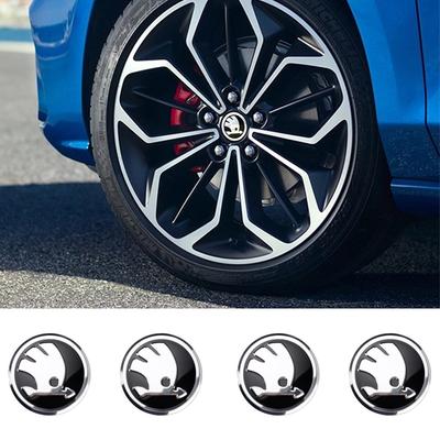 2025 Новый Для Skoda Octavia VII VRS R Rapid Fabia Yeti Superb Kamiq Значок автомобиля Колпачок ступицы Наклейки на ступицу Пылезащитные чехлы на колеса Логотип D