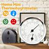 Mini Thermo-Hygrometer Analog Indoor Hygrometer Temperature and Humidity Meter Battery Free Diameter