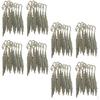 8x 10 Pieces Metal Feather Silver Beading Bookmarks Loop DIY Jewelry Favor Findings