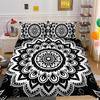 Комплект постельного белья с 3D индийской тематикой, пододеяльник с цветком пейсли, наволочка 2/3, полный размер США/Великобритании/ЕС/Австралии, мягкий быстросохнущий декоративный пододеяльник