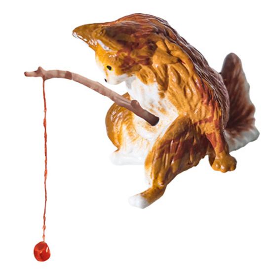Cat Fishing Figurine Mini Resin Cute Cat Statue Miniature Fish Tank Landscaping Aquarium Decor for Fairy Garden Home Decor