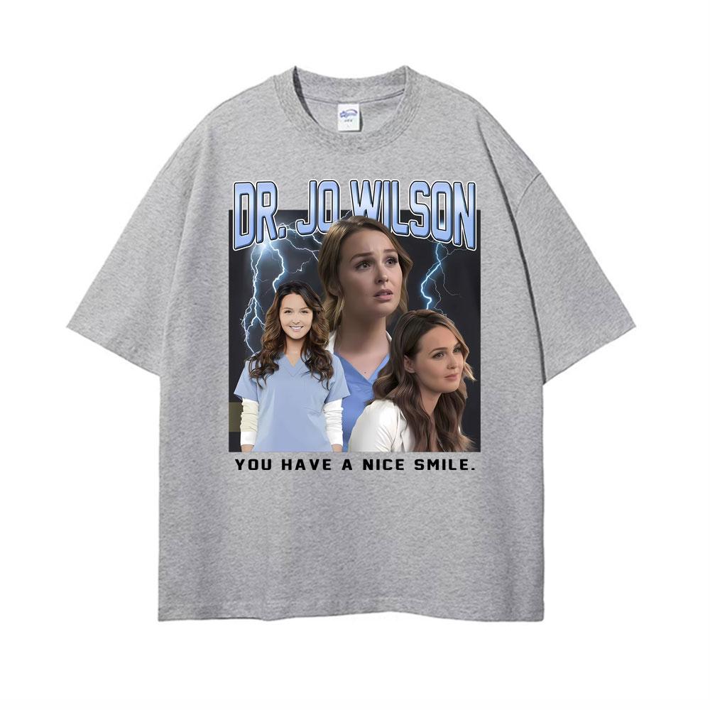 Camilla Luddington As Dr Jo Wilson Greys Anatomy Graphic Tshirt Men Women Fashion High Street Tee Shirt Casual Cotton T Shirt