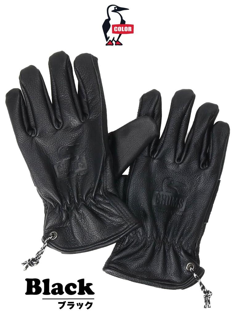 Перчатки кожаные Chums Booby Face, большие, желтые,