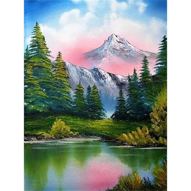 DIY Алмазная картина Посмотреть набор для вышивки крестом Мозаичное искусство Алмазная картина Полный круг/квадрат Алмазное украшение для дома