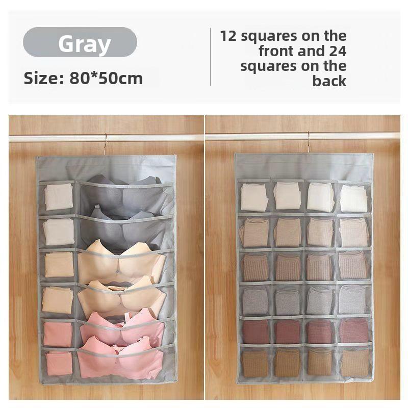 1pc Double-sided Underwear Storage Bag, Hanging Underwear and Underpants Storage Bag, Compartments for Household Use
