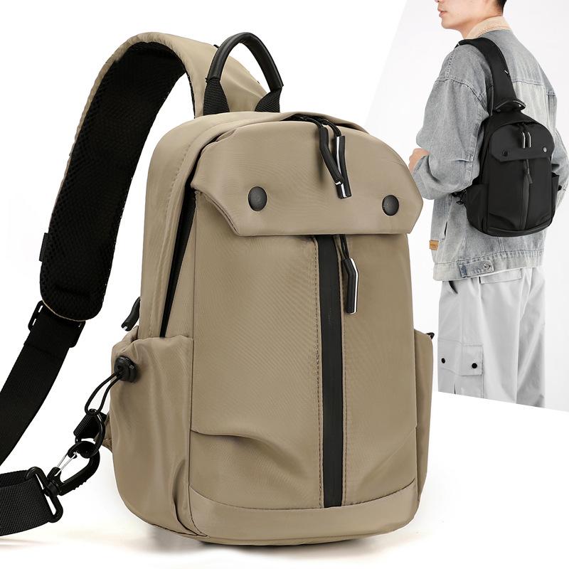 Мужская сумка через плечо, спортивная сумка, большая вместительная сумка для мобильного телефона, однотонная многофункциональная нагрудная сумка