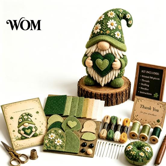 Sea Animal Supplies Kit DIY Patchwork Doll Kit, Handmade Gnome Sewing Set Cloth for Home Decor, Fabric Cartoon Dragon Crafts Beginner Decorative