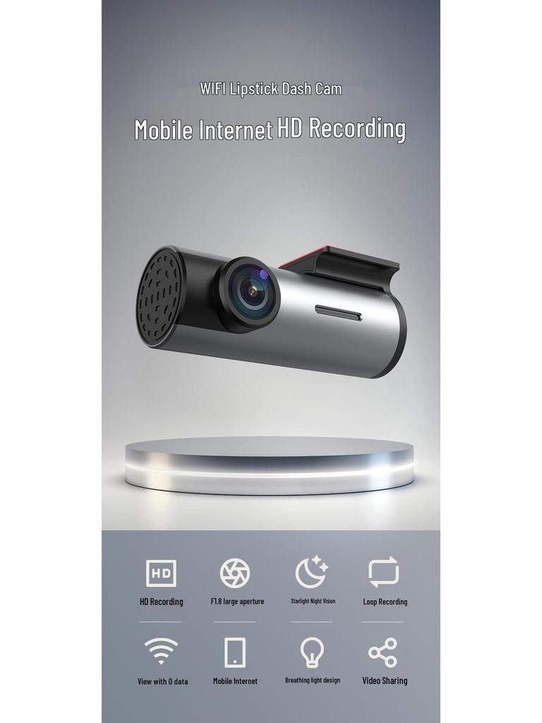 1080P HD Скрытая видеокамера для приборной панели с Wi-Fi и мобильным подключением в металлическом корпусе