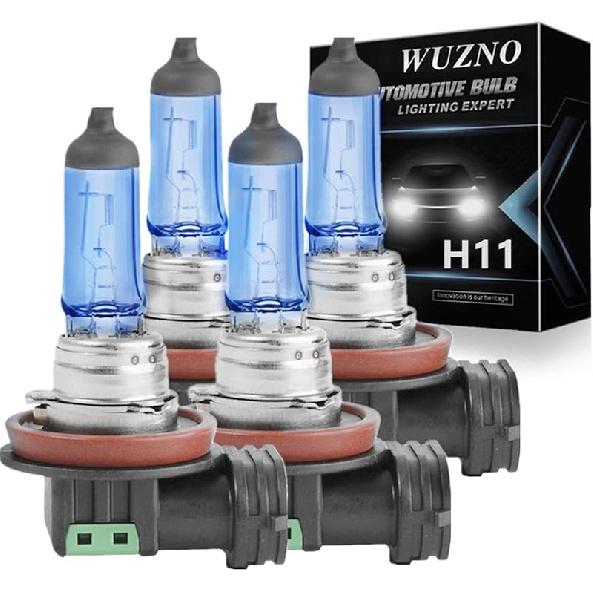 H11 Halogen Headlight Bulb/Fog Light 12V 55W White 5000K High/Low Beam 64211 12362 Car Light Bulb Automotive Headlamp Super Bright