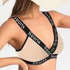 New Padless Yoga Sports Bra Letter Strap Running Fitness Shockproof Vest Bra