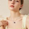 Pendant Feminine Heart Necklace With Angel Wing And Demon Design Daily For