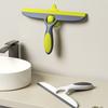 Shower Glass Squeegee Window Wiper Mirror Cleaner with Suction Cup Hook Bathroom Rubber Cleaning Tool for Glass Cleaning