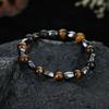 Weight Loss Magnetic Hematite Bracelet Men Tiger Eye Stone Bead Couple Bracelets for Women Health