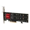 Двойной адаптер M.2 PCIe NVMe с функцией разветвления PCIe SSD на PCIE 3.1 X8 X16 Поддержка NVMe SSD