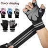 Outdoor Cycling Gym Exercise Half Finger Gloves for Unisex Long Wrist Hiking Boxing Training Breathable Non Slip Accessories