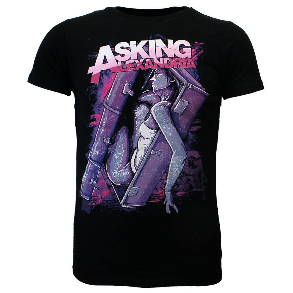 Футболка Asking Alexandria Coffin Girl Хлопок Для Мужчин Женщин S-4XL Унисекс Футболка