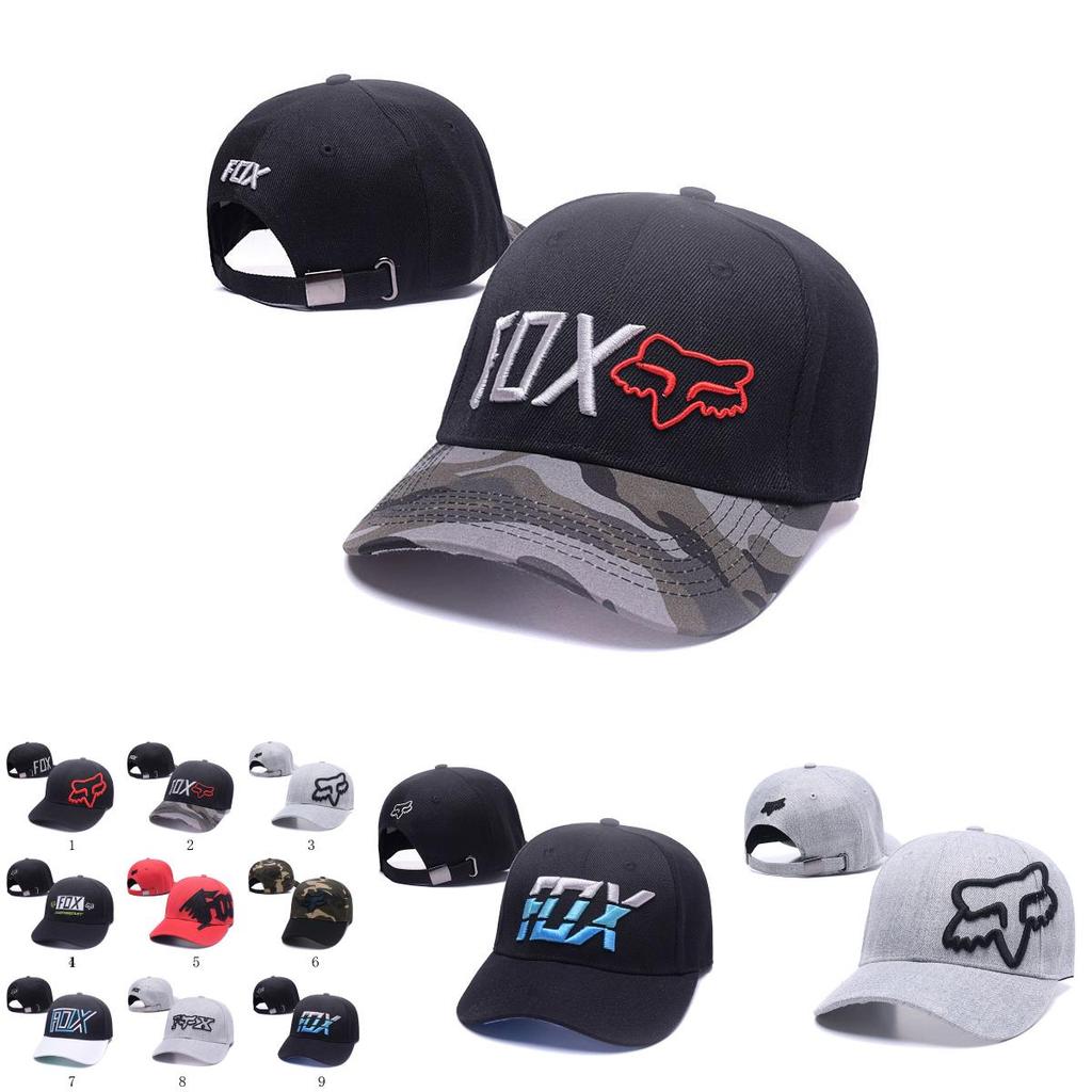 Мужская кепка-тракер Fox Racing с регулируемой застежкой-кнопкой и стильным принтом лисы**
