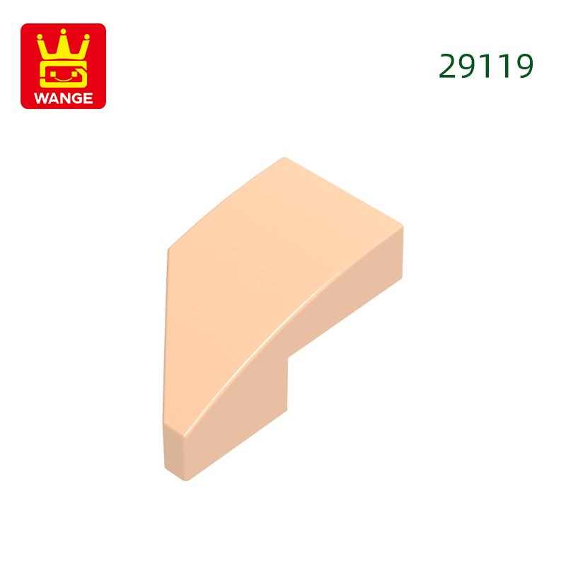 Нетоксичный 384 шт./Лот 29119 Клин 2x1 с выступом справа Блок Цвета Moc Аксессуары Совместимые с Кирпичами DIY Детская Игрушка Конструктор