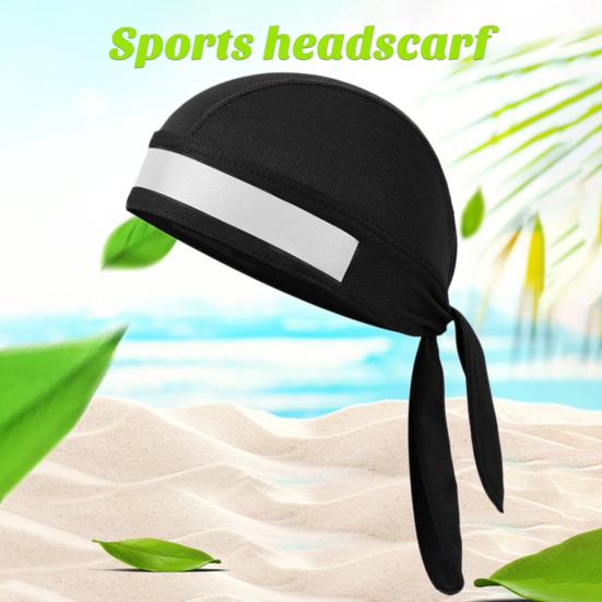 Sports Headscarf with Reflective Strap Extra Soft Breathable Sweat Absorption Running Riding Bandana Headscarf