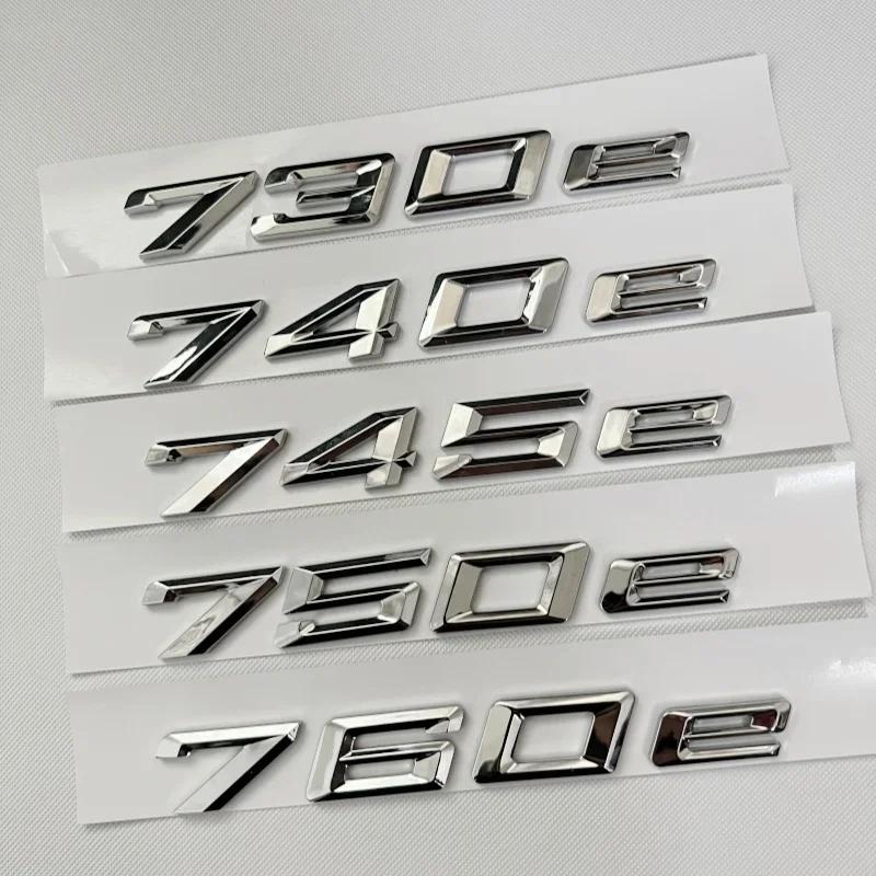 3D ABS Car Trunk Words Letters Logo Badge Emblem Decals Sticker For BMW 7 Series 730e 740e 745e 750e 760e F01 F02 G11 G12 uw2