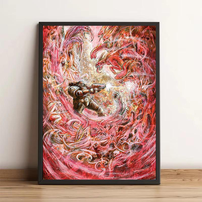 Джон-Бланш Темное Фэнтези Ужасов Мир Демон Кровавый Ангел Иллюстрация Постер Холст Живопись Настенное Искусство Картины Домашний Декор