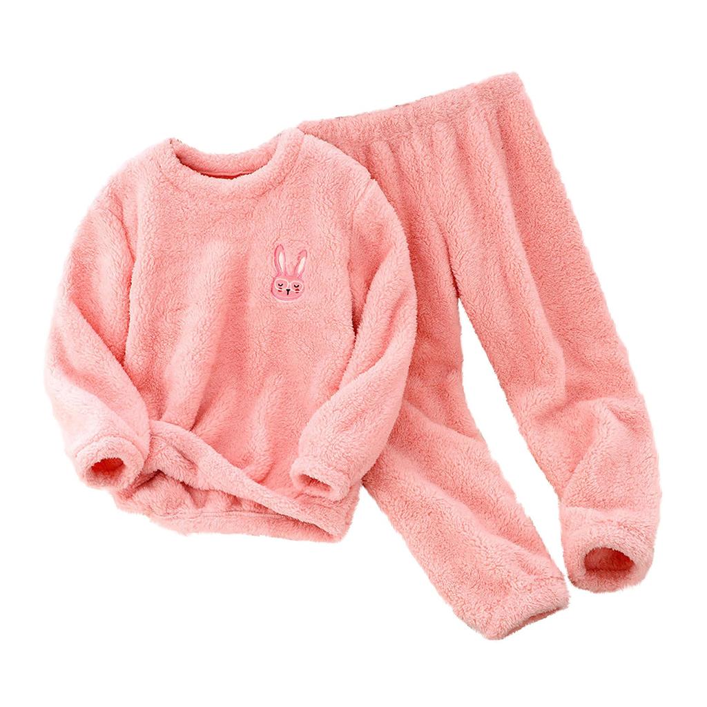 Детский коралловый бархатный пижамный комплект Детская домашняя одежда для лица