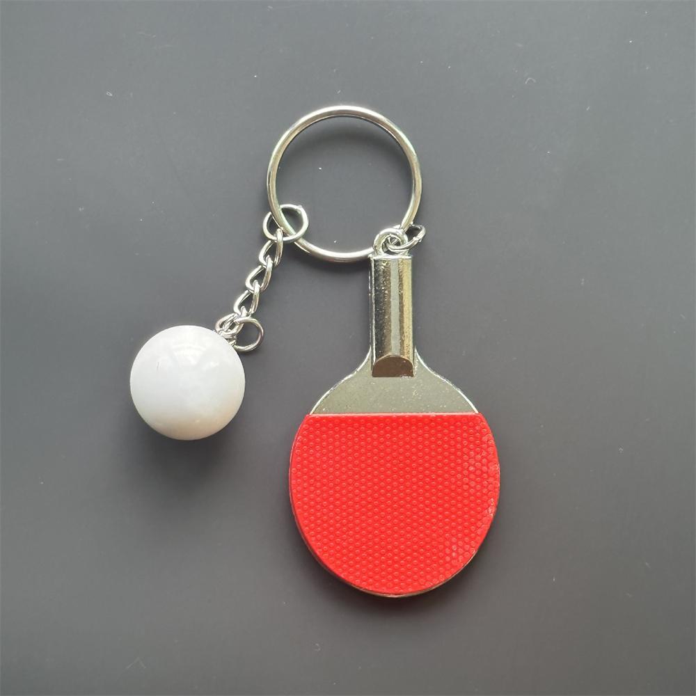 Mini Sports Racket Keychain Tennis Badminton Table Tennis Paddle Keyring Sports Souvenir Backpack Pendant Gift for Sports Lovers 4