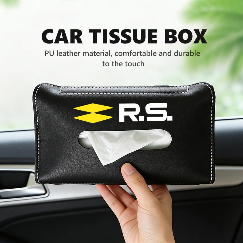 Car Tissue Box Sun Visor Hanging Napkin Holder Paper Storage Bag For Renault Dacia Duster Megan Zoe Scenic Koleos Fluence NN39