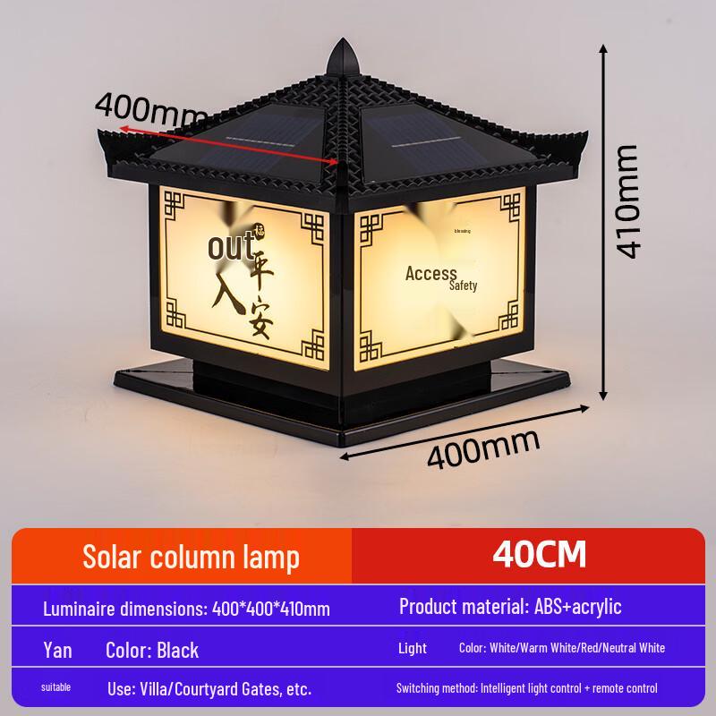 Renxiao Solar Powered Pillar Post Cap Light