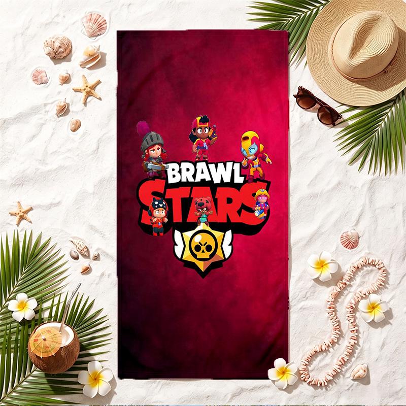 Brawl Stars Soft Beach Towel Stylish Beach Pool Towel for Summer Seaside Vacation Travel