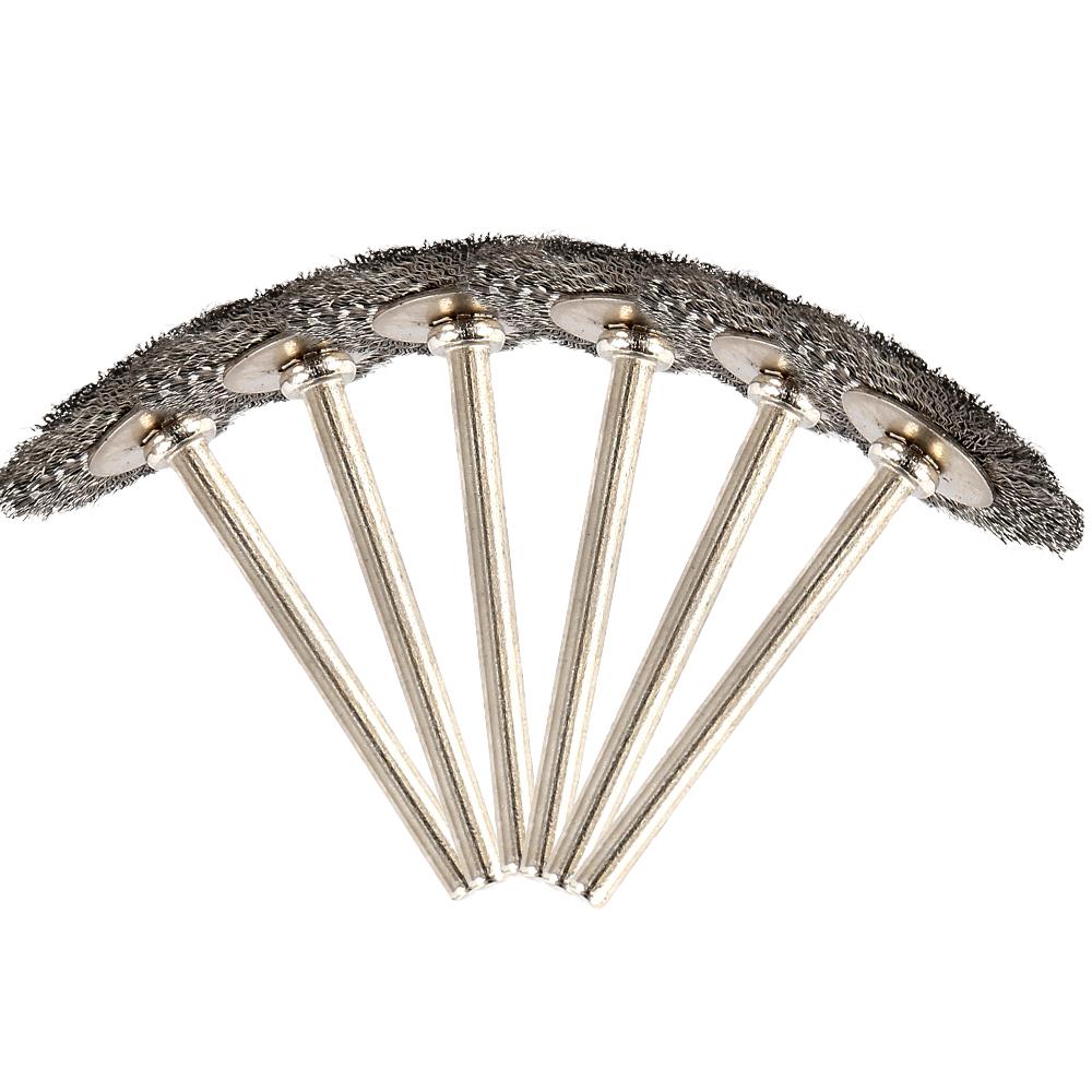 36/60Pcs Brass Brush Steel Wire Wheels Brushes Drill Rotary Tools Polishing Dremel Rotary Tools Metal Rust Removal Brush Set