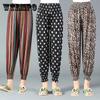 Bloomers Women's Summer Thin Section Flower Pants Large Size Loose Women's Pants Straight Nine-point Pants