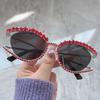 Fashion Vintage  Diamond Sunglasses Women  Luxury Brand Designer Cat Eye Sun Glasses Trending Sexy Ladies Shades Uv400