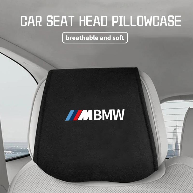 BEKV7 Car Seat Headrest Head Pillowcase Dustproof Cover Accessories For BMW Performance M E87 E30 E46 E28 F35 G20 E93 F20 X3 X