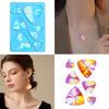 Holographic Resin Silicone Mold DIY Triangle Earrings Keychain Pendant Mould Light and Shadow Crystal Epoxy Molds Crafts