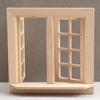16 Grids Dollhouse Window Model Wooden Square Windows Model Miniature House Decor  For DIY Toys