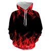New Flame Pattern Men's Spring and Autumn Personalized Clothes 3D Hoodie Digital Printed Top Youth Hoodie