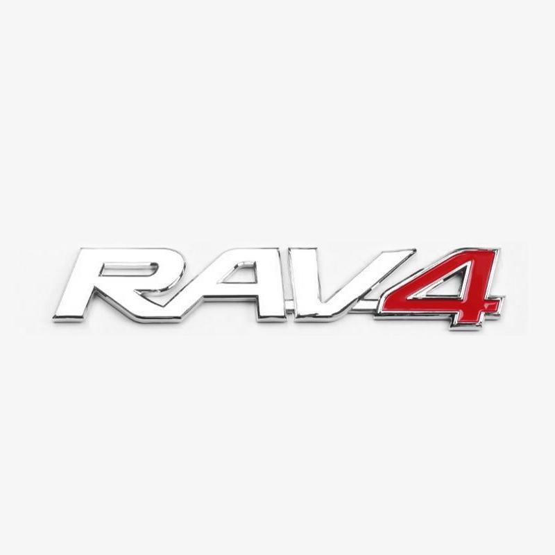 1PCS ABS Car Body Trunk Emblem Sticker Rav4 LOGO For RAV4 SUV Badge Auto Rear Letter Decal Exterior Accessories