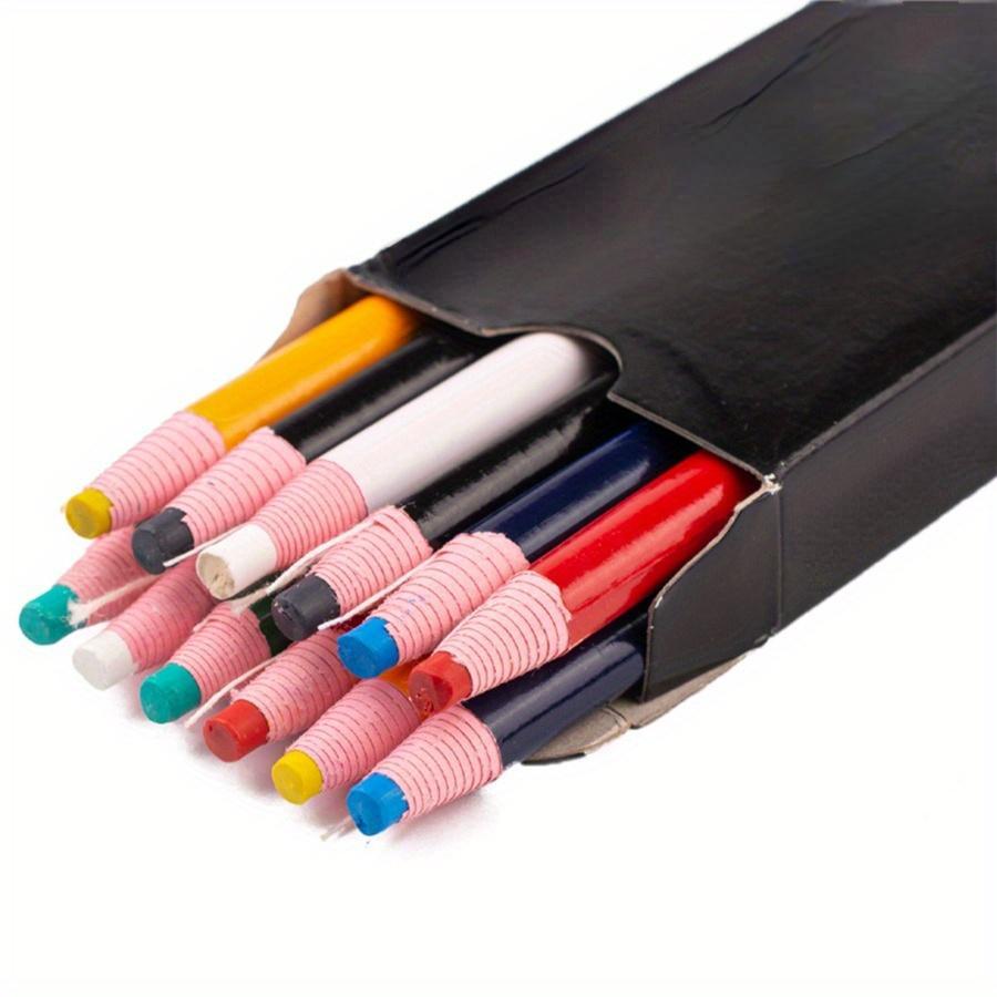 12 шт. цветных швейных меловых карандашей для портного, маркер для ткани без разрезов, для пэчворка, инструмента для самостоятельного шитья, аксессуаров для одежды