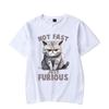 Not Fast Just Furious Graphic Tshirt Funny Crazy Cat Tshirt Fashion Harajuku T-shirt Overd Men Brand T-shirt Hip Hop Tshirt#Color(1)