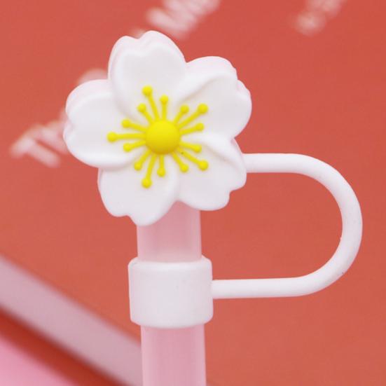 4/7 шт., силиконовые чехлы для соломинок с цветами, пылезащитная крышка для стакана на 20–40 унций, пищевой многоразовый соломенный топпер, аксессуар для соломы без пыли