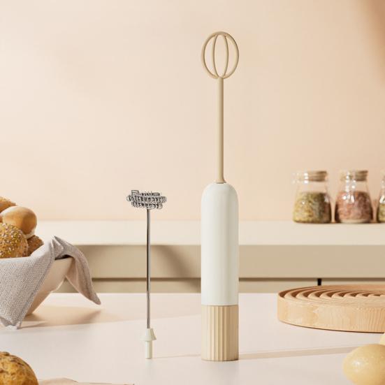 Ручной электрический венчик с двойными головками для взбивания, выпечки, вспенивания кофе, молочной пены, перемешивания, кухонный миксер из пищевого материала